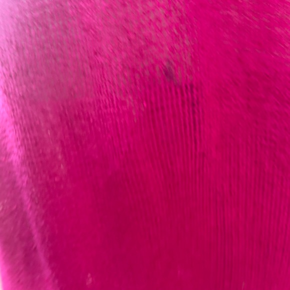 Vtg boho fuchsia knit ruffle dress sz M Sybil Ca - Picture 8 of 13